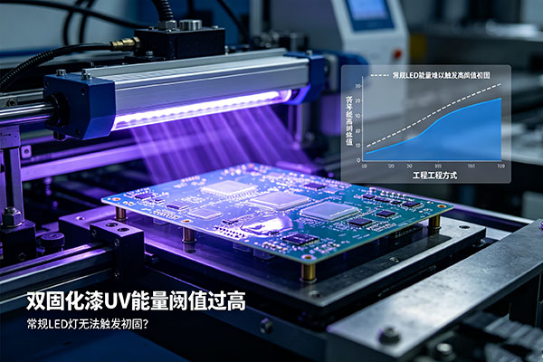 双固化漆UV能量阈值过高？常规LED灯无法触发初固的工程解决方案