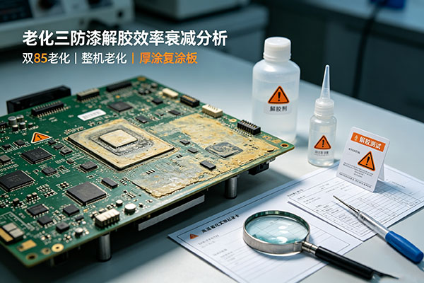 解胶剂解胶时,高温老化后的三防漆解胶效率大幅衰减的原因与应对方法 解胶剂解胶时,高温老化后的三防漆解胶效率大幅衰减的原因与应对方法