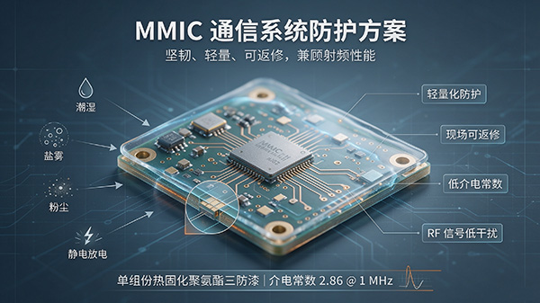 聚氨酯三防漆 MMIC 高频通信电路板耐高温射频防护涂层