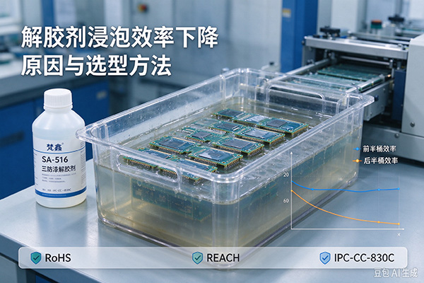 解胶剂浸泡效率断崖下跌？梵鑫SA-516高负载解决方案指南