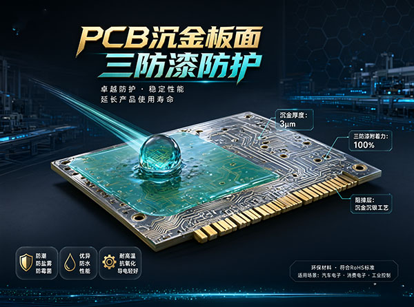 PCB沉金板面三防漆长期剥离脱落原因及解决方案
